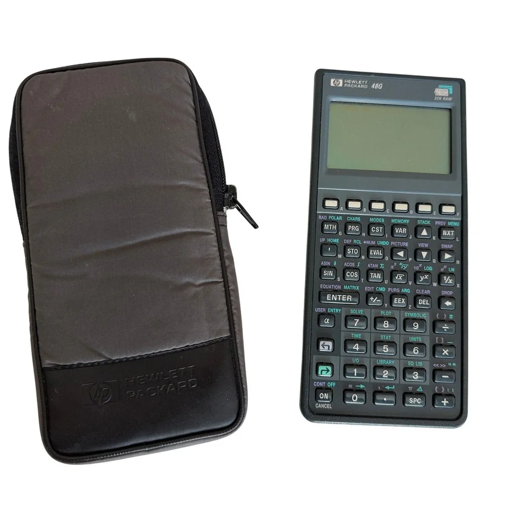 HP 48G Graphing Calculator 32K RAM Hewlett Packard with Original Zipper Case